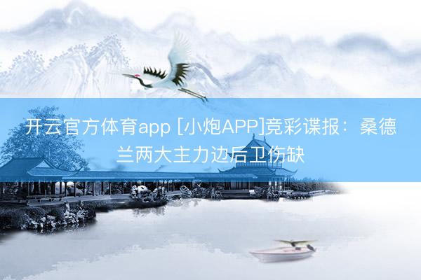 开云官方体育app [小炮APP]竞彩谍报：桑德兰两大主力边后卫伤缺