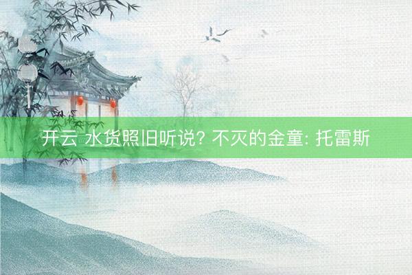 开云 水货照旧听说? 不灭的金童: 托雷斯