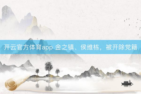 开云官方体育app 金之镇、侯维栋，被开除党籍