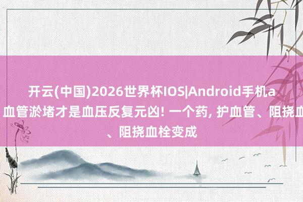 开云(中国)2026世界杯IOS|Android手机app下载 血管淤堵才是血压反复元凶! 一个药, 护血管、阻挠血栓变成