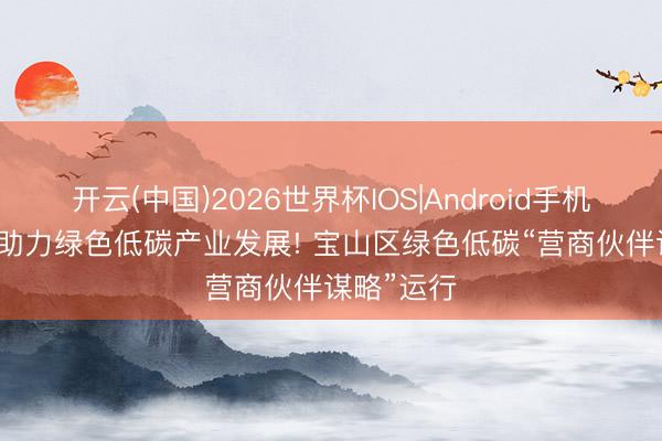 开云(中国)2026世界杯IOS|Android手机app下载 助力绿色低碳产业发展! 宝山区绿色低碳“营商伙伴谋略”运行